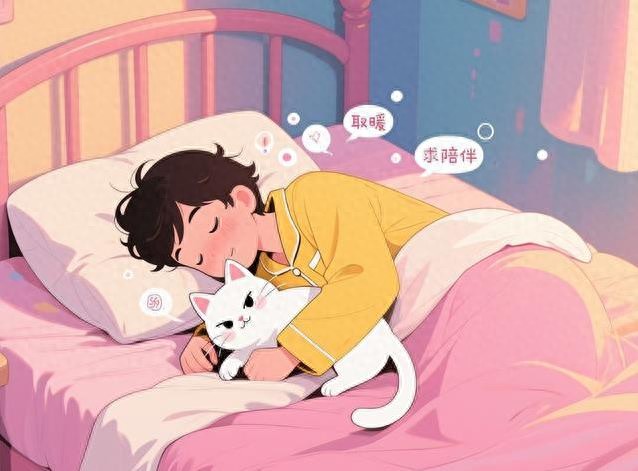 猫咪贴身睡觉安全感_猫咪为什么喜欢睡在书堆里_猫咪钻被窝取暖原因