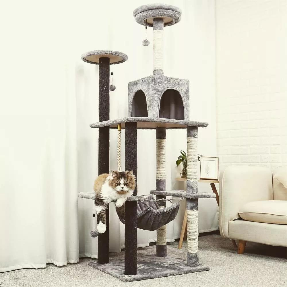 多功能猫树推荐_猫树种类_怎样选择适合猫咪的猫爬架
