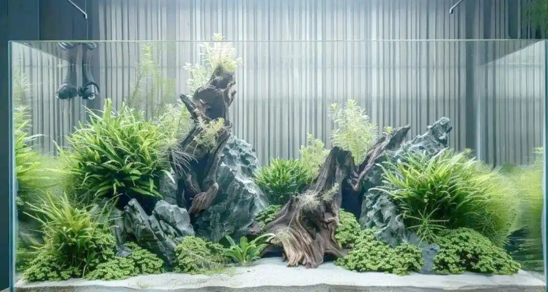 水族箱生态平衡的秘密_花鱼共养模式_水培植物观赏鱼搭配