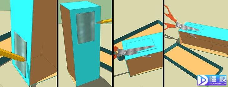 如何制作鸟类喜欢的镜子玩具_牛奶盒潜望镜DIY_简易潜望镜制作方法