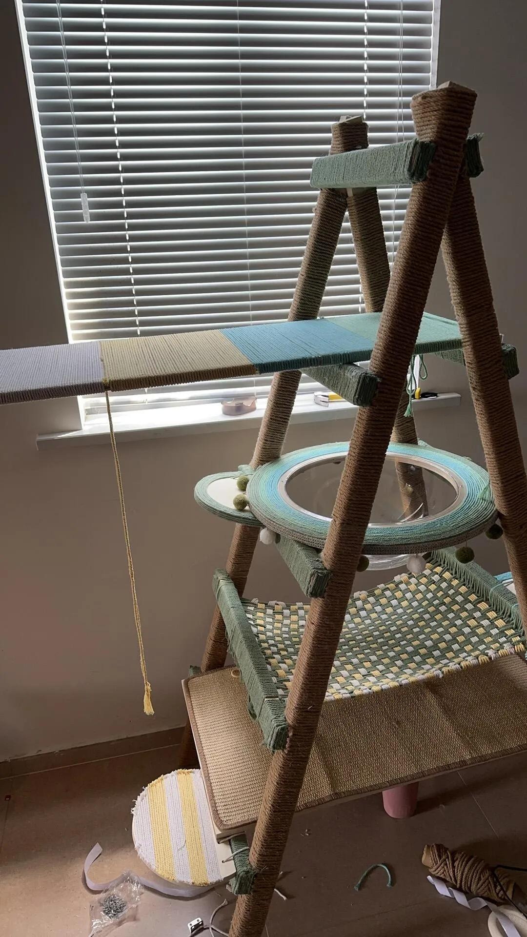自制猫爬架材料选择_猫咪乐园搭建教程_如何让猫咪爱上猫爬架