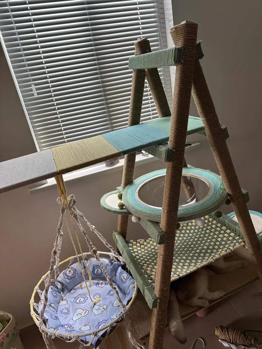 自制猫爬架材料选择_如何让猫咪爱上猫爬架_猫咪乐园搭建教程